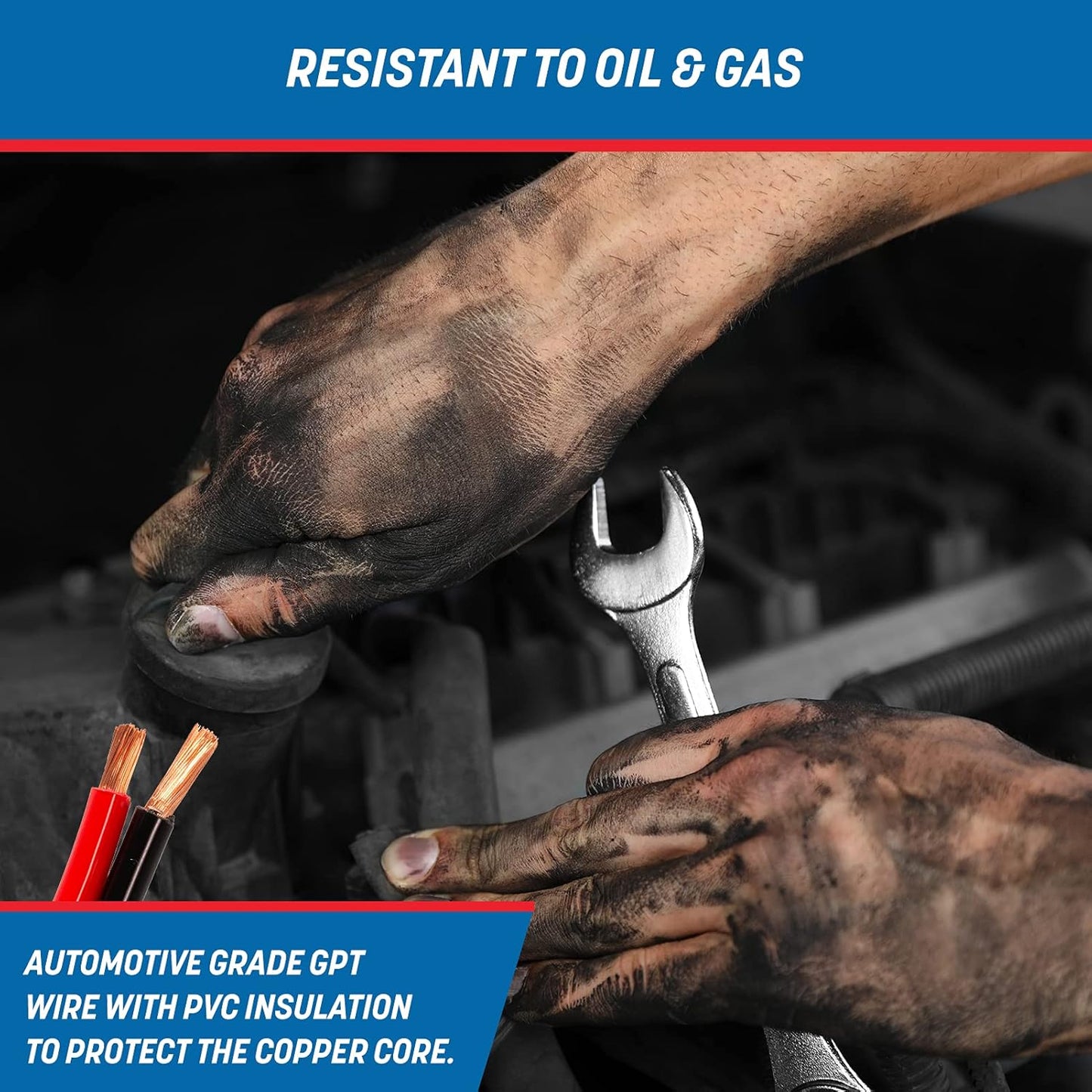 16 Gauge Wire (16 AWG) - 100 Foot, Pure Copper, Stranded Electrical Wiring for Speaker, Automotive, Trailer, Stereo and Home Theater Applications - Red/Black