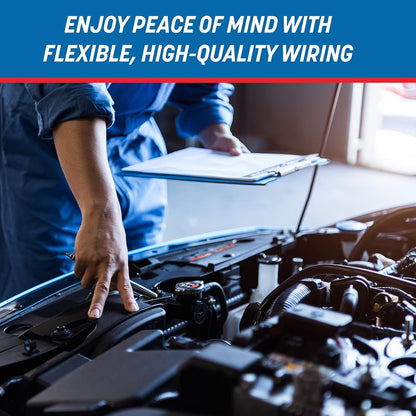 16 Gauge Wire (16 AWG) - 100 Foot, Pure Copper, Stranded Electrical Wiring for Speaker, Automotive, Trailer, Stereo and Home Theater Applications - Red/Black